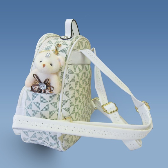 Small Backpack with Bunny - Geometric Pattern - Picture 6 of 7
